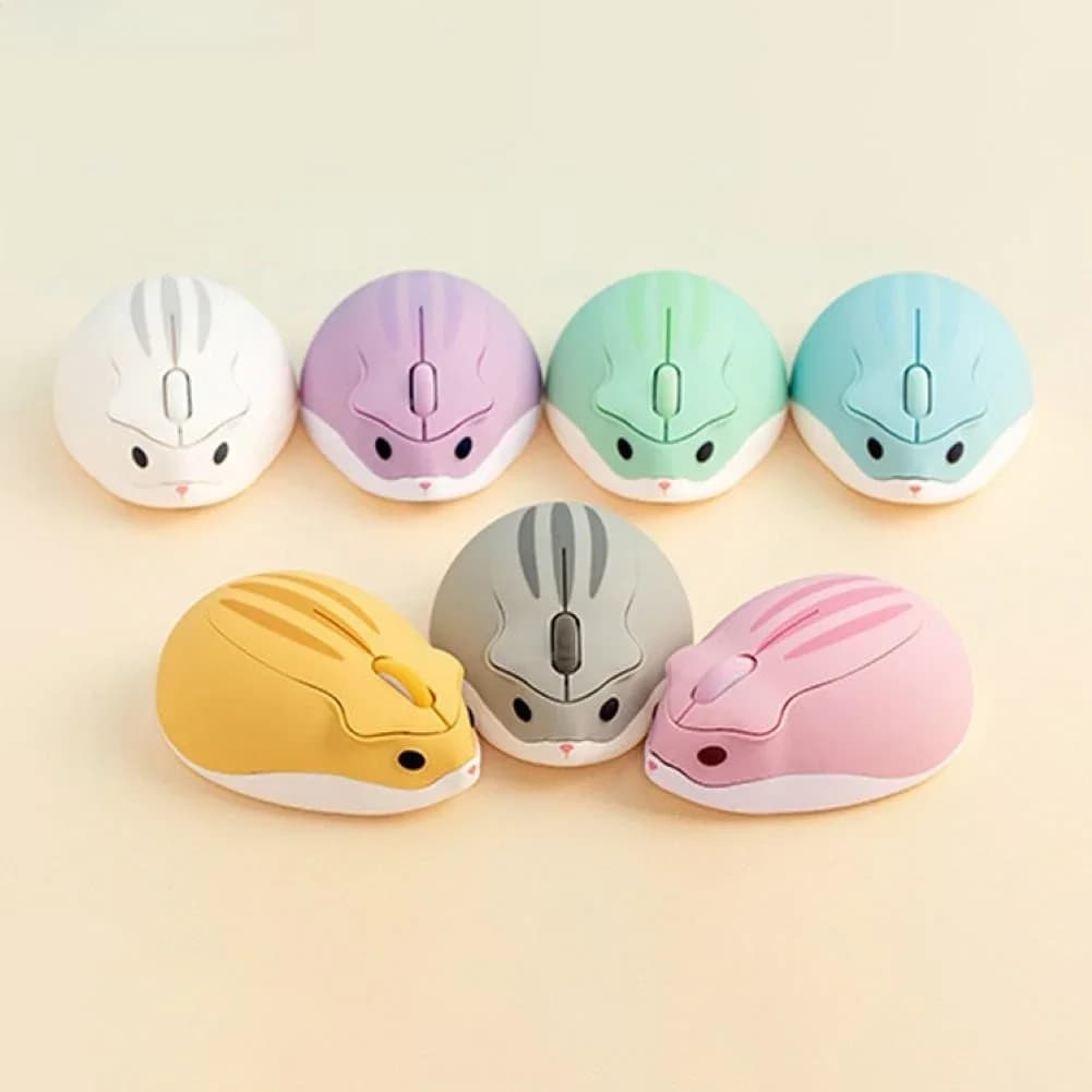 Souris sans fil 2.4G, mignonne, Hamster créatif, conçue, ergonomique, optique USB, Mini, rose, 1200 DPI, pour PC, ordinateur portable, cadeau pour enfants