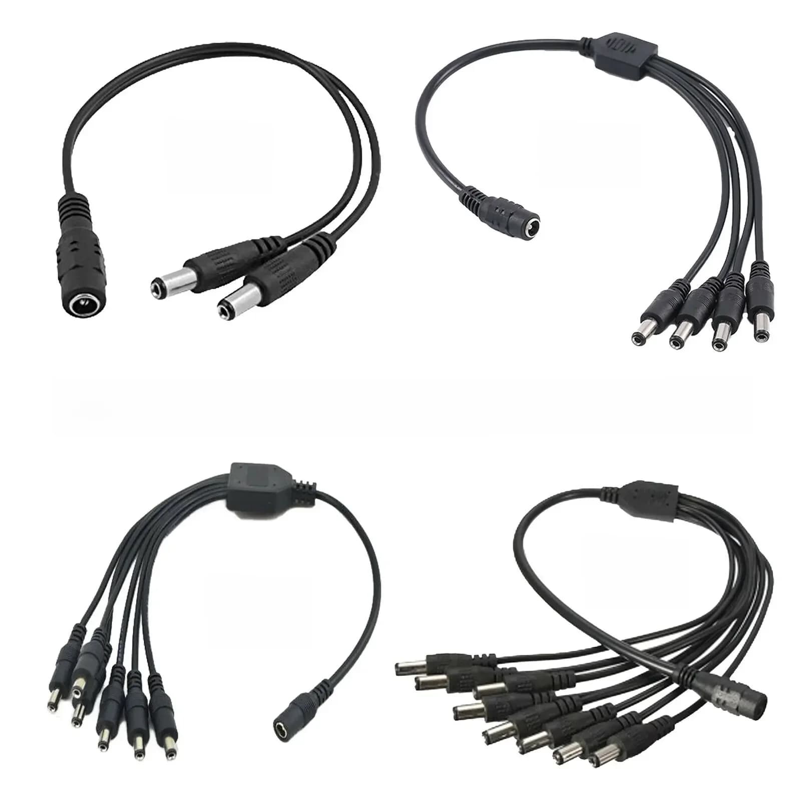 Câble adaptateur de répartiteur de puissance cc CCTV 2 4 6 8 voies pour caméra de sécurité PSU 12V 9V