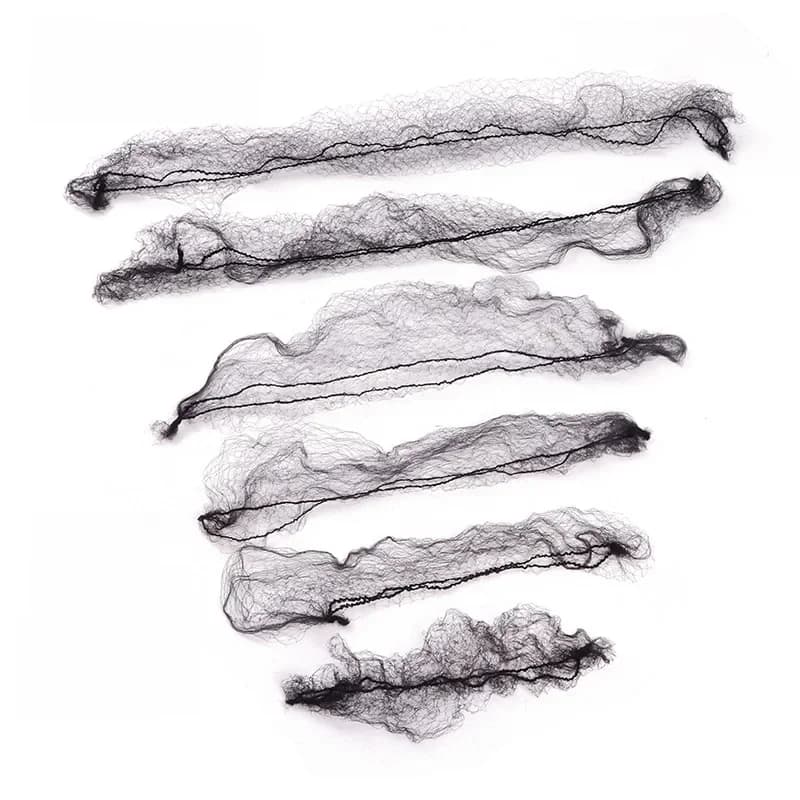 20 pièces/lot filets à cheveux Invisible bord élastique maille longue 36 pouces noir court 18 pouces filets de perruque Invisible lignes élastiques douces filet à cheveux