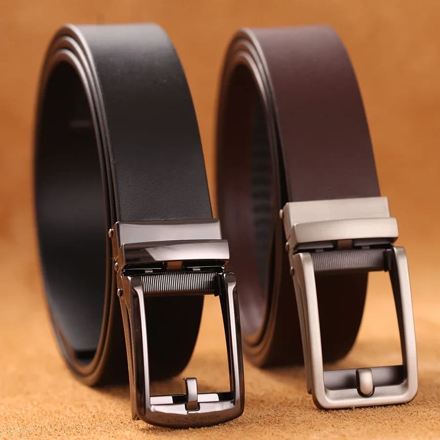 Nouvelle haute qualité luxe en cuir véritable ceinture concepteur ceintures hommes boucle automatique affaires pantalon sangle Cinturones Hombre Cinto