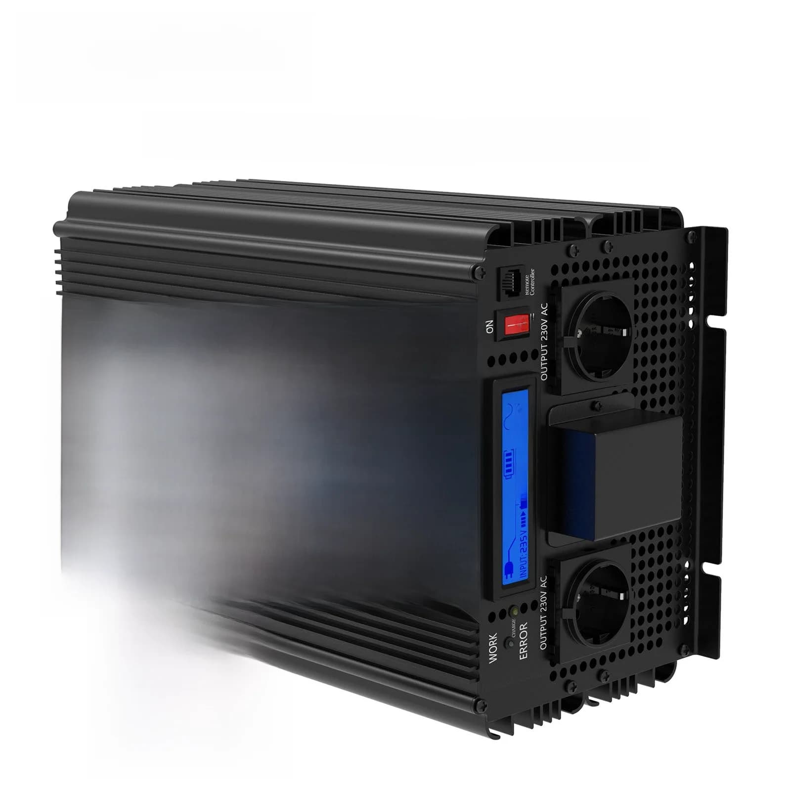 Onduleur UPS EDECOA avec chargeur de batterie 3500W DC 12V vers AC 220V 230V Onduleur de puissance à onde sinusoïdale pure 3.5KW pour maison, voiture, solaire