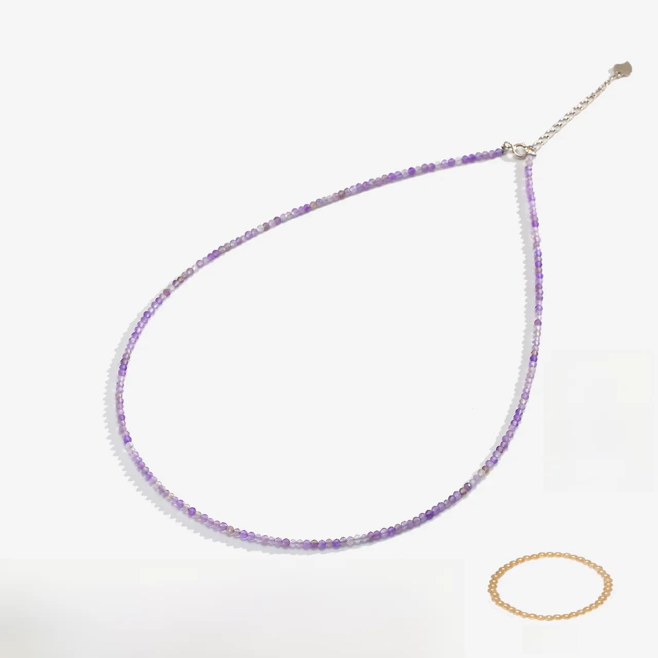 Collier en pierre naturelle Spinelle/Lapis Lazul/Amazonite/améthique/Tourmaline/améthyste Ketting 2MM argent 925 bijoux pour Collier Femme