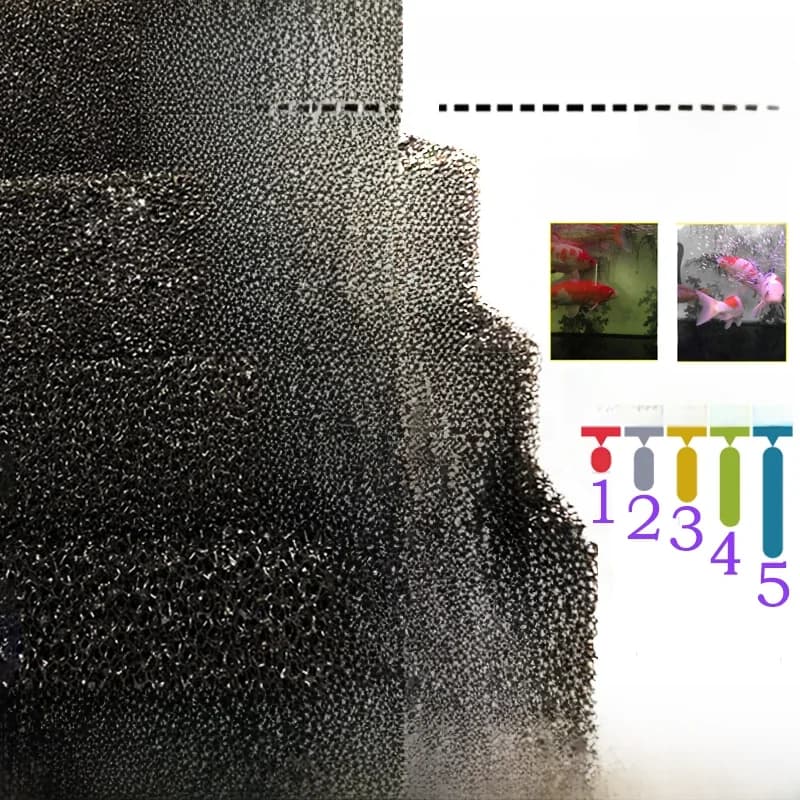 Filtre biochimique en coton pour Aquarium, accessoires pratiques pour Aquarium, filtre éponge en mousse pour étang, noir, plusieurs tailles S M L XL, pores