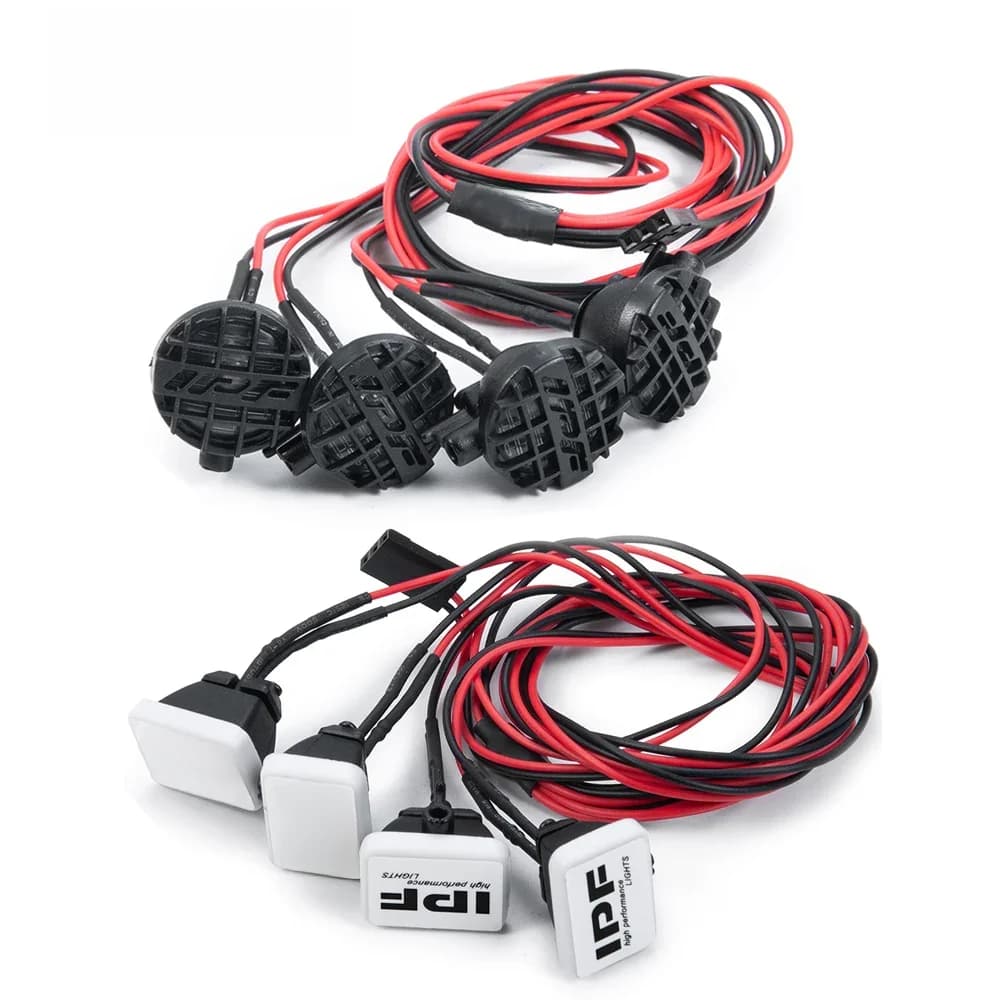 AXSPEED toit 4 pièces Kit de lumières LED phares projecteur pour Axial SCX10 Wraith RR10 TRX4 TRX6 1/10 RC voiture camion pièces