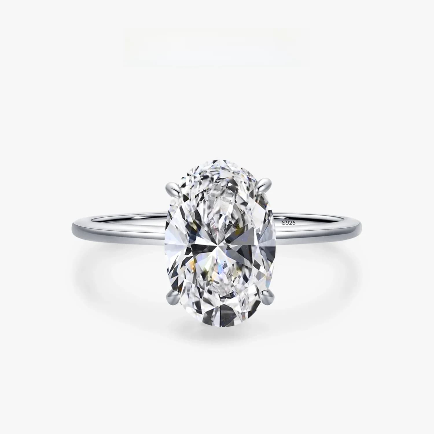 Ailmay – bague de mariage 3CT en argent Sterling 925, bagues de fiançailles ovales en zircone transparente pour femmes, bijoux fins, cadeau de saint-valentin