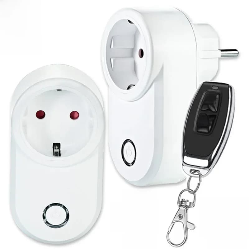Prise électrique à distance universelle RF 433MHz avec télécommande 220V 15A prise EU pour appareil ménager/lampe/ventilateur/éclairage