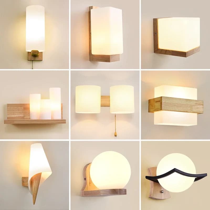 Lampes murales LED modernes lumières en bois chambre chevet escaliers couloir intérieur monté éclairage applique décor à la maison luminaires