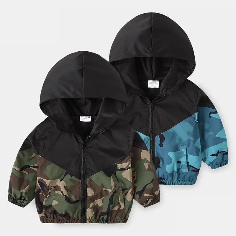 Veste à Capuche pour Garçon de 2 à 8 Ans, Coupe-Vent, Cardigan, Vêtements de Bébé, Collection Printemps-Automne