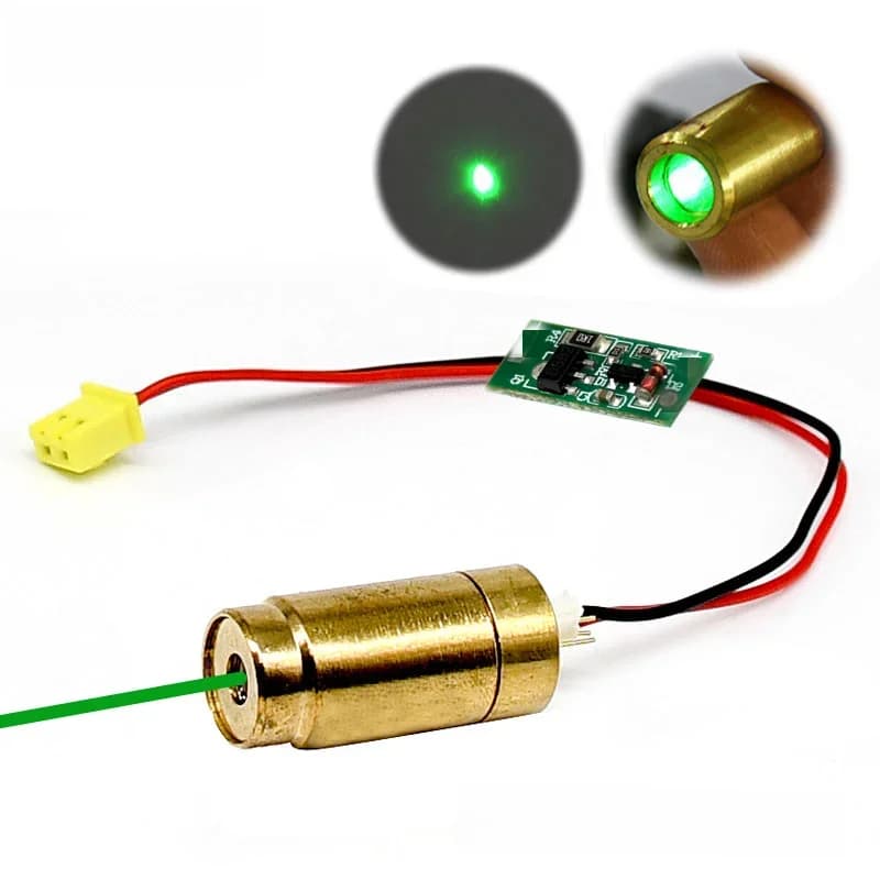 Module Laser vert 532nm 35mW, 2.2V, Spot Laser en cuivre, lampe de positionnement d'irradiation, Diode Laser, émission de lumière, accessoires de visée