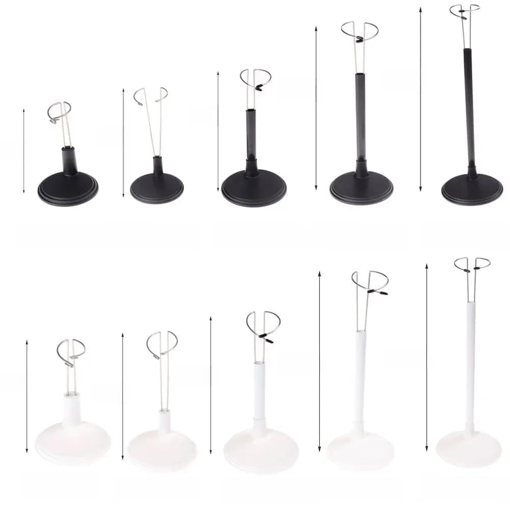 DUNIPuppet-Support de Poignet Réglable en Métal Blanc et Noir, Accessoire de Maison de Course, Présentoir de Jouet, Cadeau pour Enfant