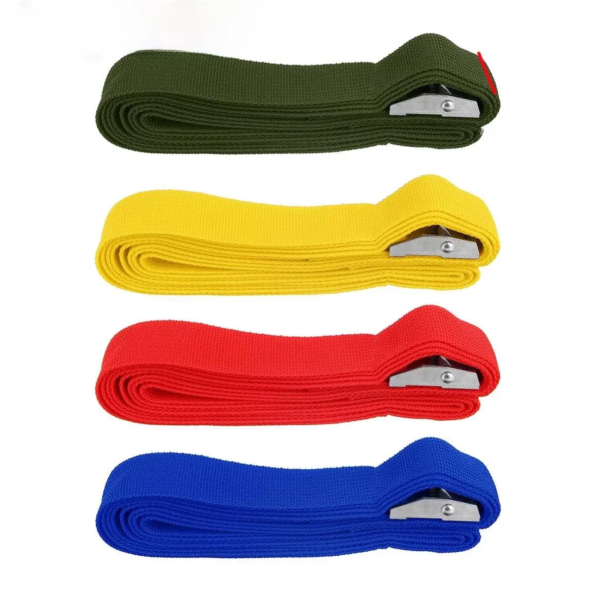 Corde de Tension de voiture 2.5m x 25mm, sangle d'arrimage, ceinture à cliquet solide, sac de bagages de voiture, sangle d'arrimage de chargement en alliage de Zinc et Nylon 5 couleurs