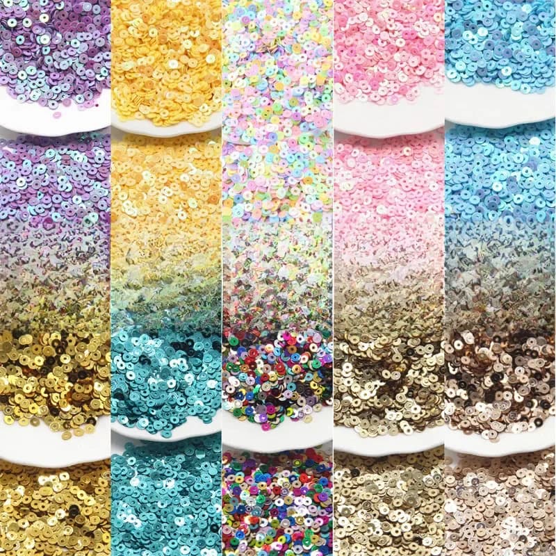 Paillettes Rondes et Plates de 3mm, 4mm, 5mm et 6mm, Accessoires de Couture pour Documents Plaqués AB, pour Bricolage, Mariage, Vêtements pour Femme