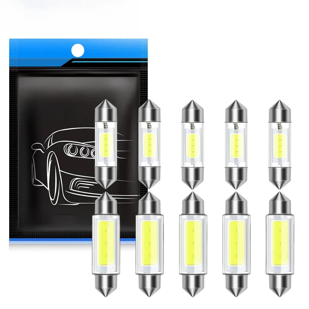 10 pièces C5W C10W LED ampoule Canbus 31mm 36mm 39mm 41mm feston Led voiture intérieur lumière dôme lecture plaque d'immatriculation lampe 12V Auto blanc