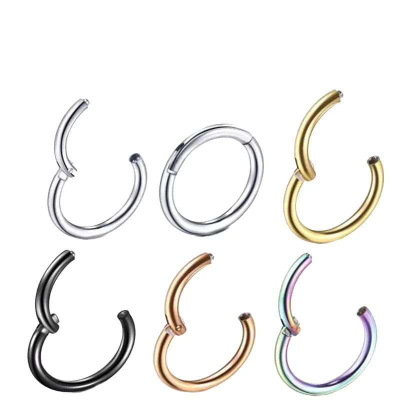 Piercing en titane G23 pour hommes et femmes, anneau en antarctique ClUNICEF, petit septum ouvert, boucles d'oreilles en antarctique, bijoux de corps Helix d'oreille, segment haut