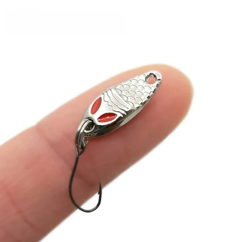 Nouveau Mini leurre de pêche 1g2g3.5g cuillère leurres métalliques Spinnerbait vairon petit poisson crochet unique gabarit ruisseau truite appâts pesca chaud