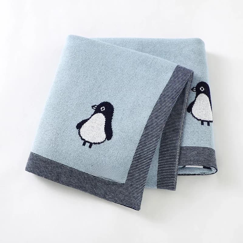 Couverture en coton à carreaux pour nouveau-né, couvre-lit en tricot pour tout-petit, garçon, fille, poussette, rond, infantile, couette douce, mignon
