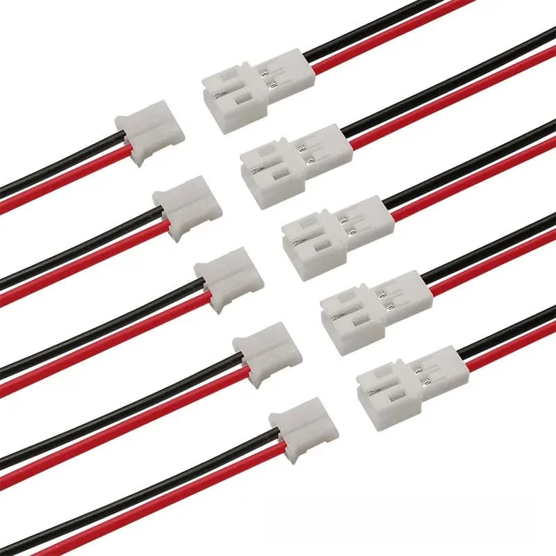 Connecteurs de fil JST PH2.0 à 2 broches, 5 paires, pas de 2.0mm, JST 2P, prise Micro mâle, Jack femelle, adaptateur de câble électrique à monter soi-même, 10/15/ 20CM