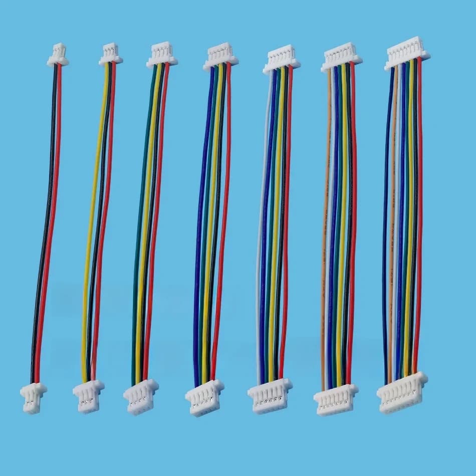 20 pièces JST SH1.0 1.0mm pas 2P 3P 4P 5P 6P 7P 8 broches femelle à femelle Double tête câble connecteur de fil longueur 10cm 28AWG