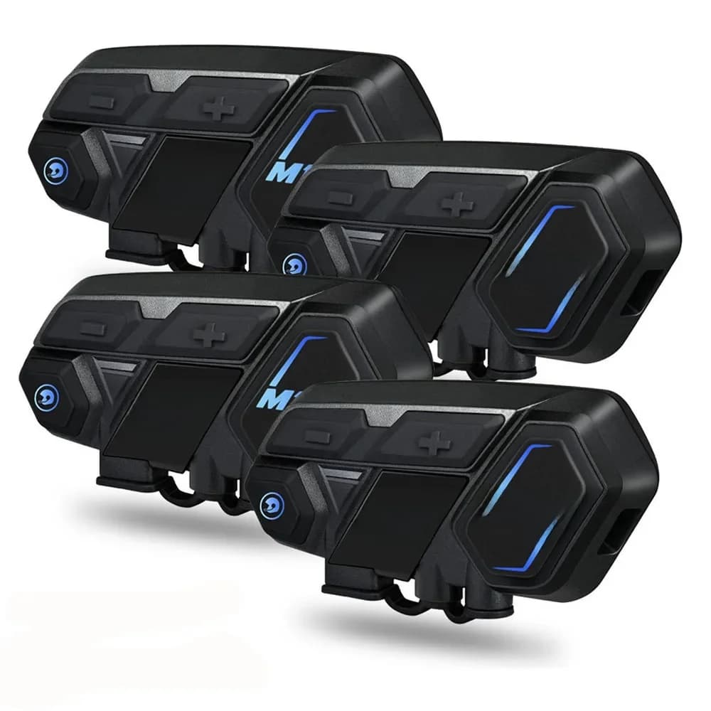 4 pièces Fodsports M1s Pro casque de moto interphone casque Bluetooth 8 coureurs Duplex complet M1-s Intercomunicador Moto étanche FM