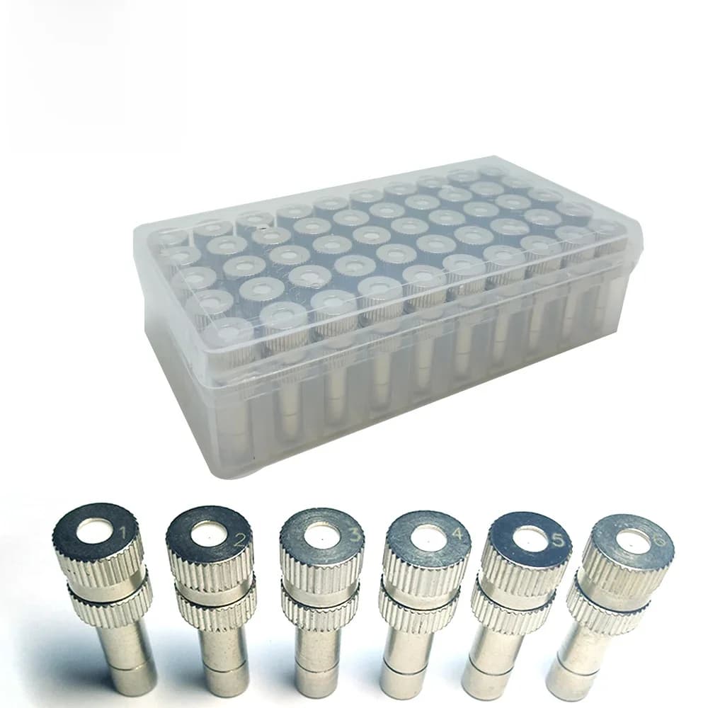 Buse de brumisation à verrouillage rapide, connecteur en T, arroseur d'irrigation de refroidissement de jardin, pulvérisateur d'arrosage humidifié, 50 pièces par boîte