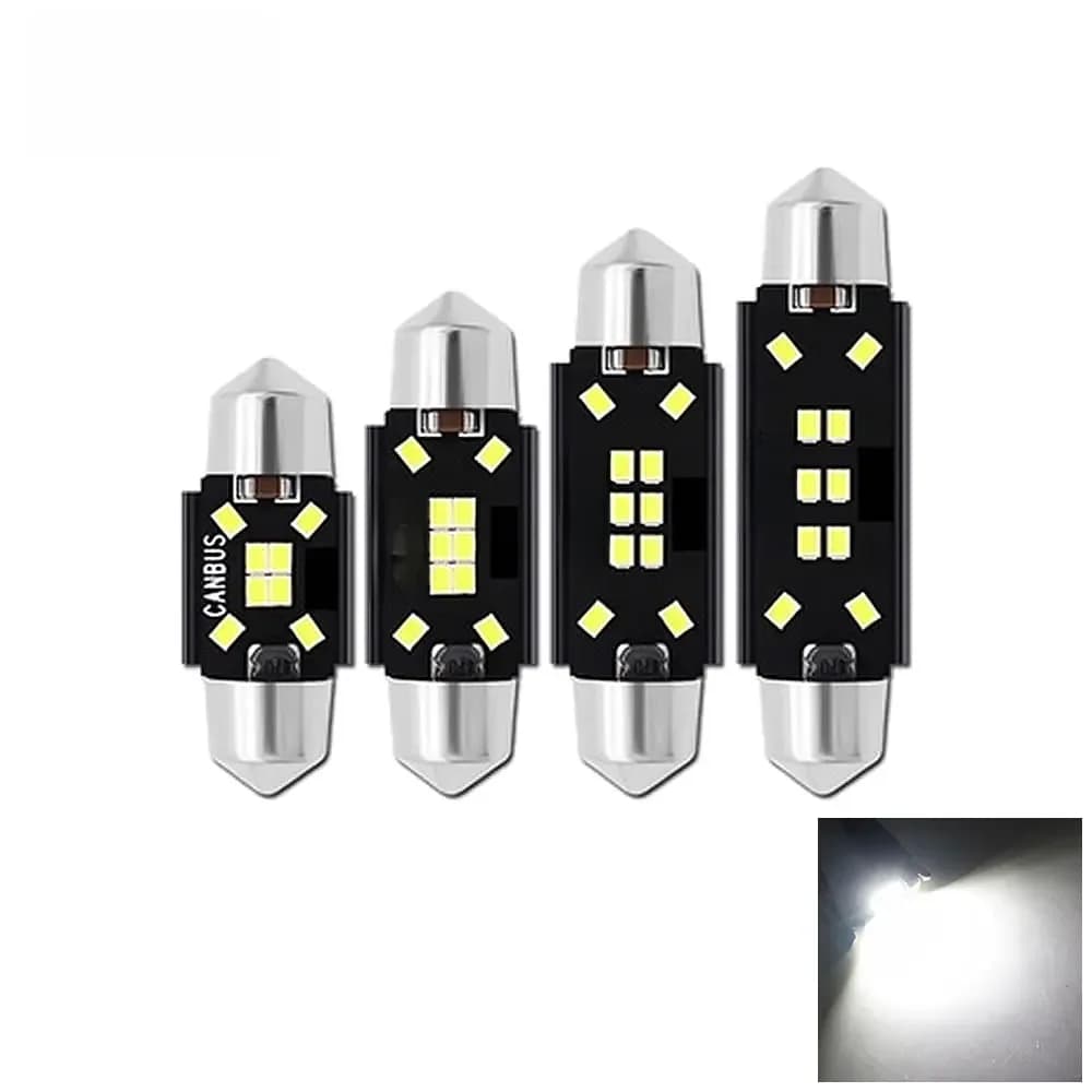 Ampoules LED Blanches 12V DC pour Planner Plate Lights, Canbus Brave Free Door, Festoon Lamp, 10, 8, 2016, SMD, 31mm, 36mm, 39mm, 41mm, 1 Pc