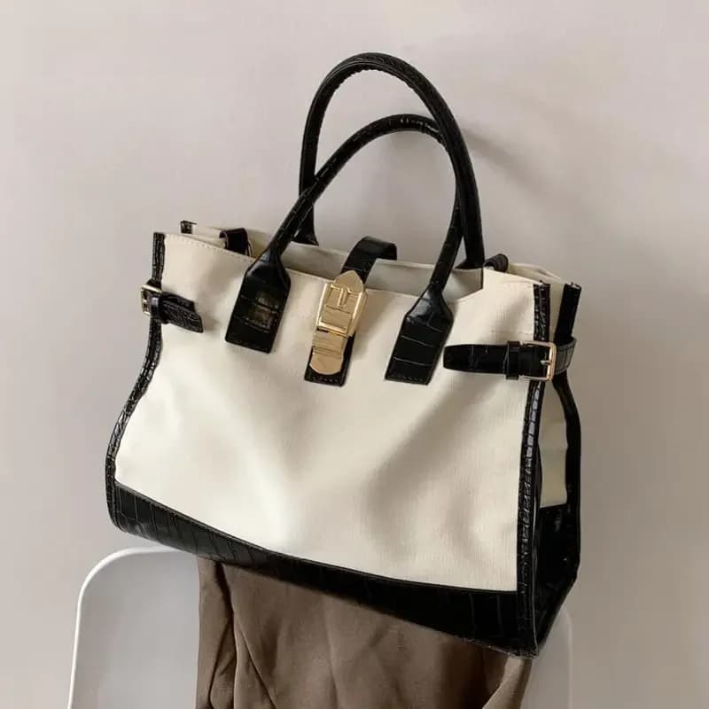 Grand sac fourre-tout élégant pour femme, sac à main en toile de haute qualité, sac messager initié, sac à main design pour femme, grande capacité, nouvelle mode, 2021