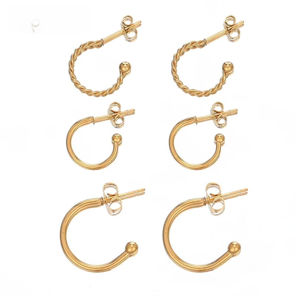 Connecteur de crochets de boucles d'oreilles en fil d'oreille en acier inoxydable, 10 pièces, pour bricolage, accessoires de fabrication de bijoux, artisanat, composants de boucles d'oreilles en