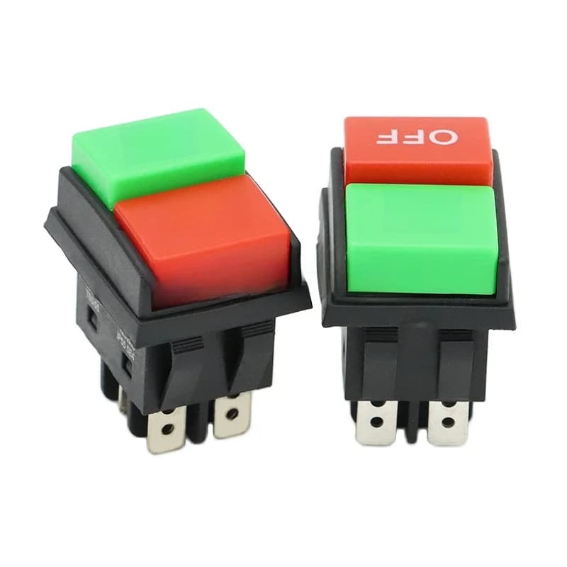 1 pièce WF03-C1 bascule soleil forme interrupteur 4 broches 6 broches ON/OFF 14A/16A 125/250V rouge vert barrage hachoir à viande interrupteur d'alimentation JD03-C1
