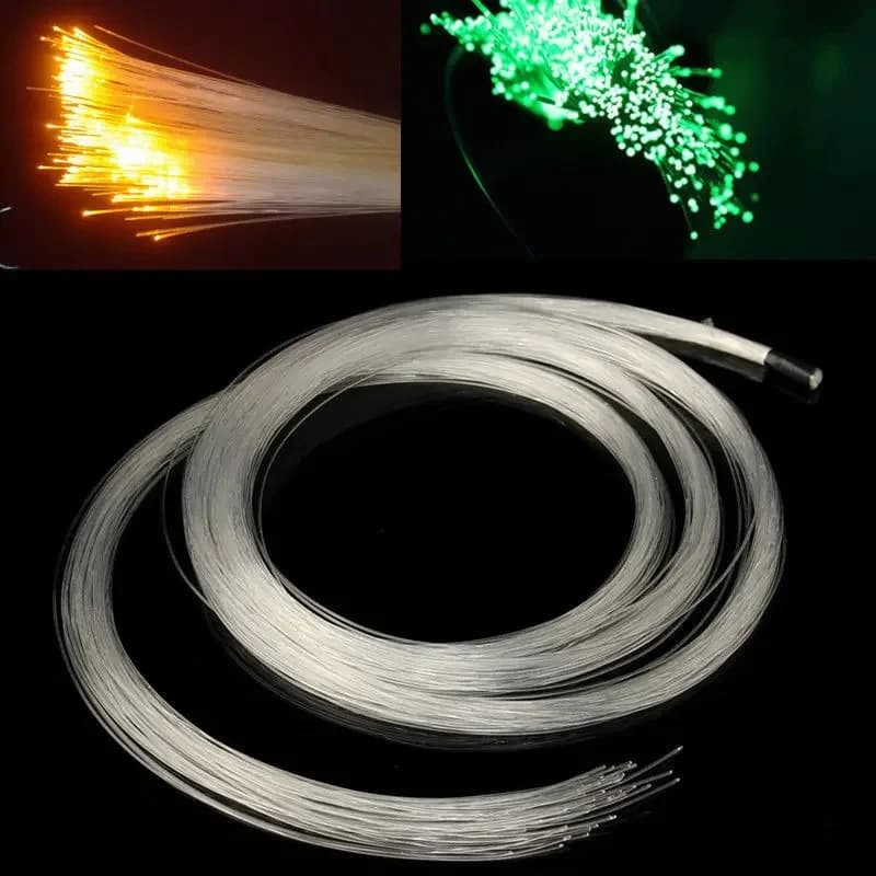 10 à 50 pièces de 1,5 mm (diamètre) Câble à fibres optiques PMMA à éclairage final pour la décoration de plafond étoilé LED RGB DIY pour la maison, les restaurants et les voitures