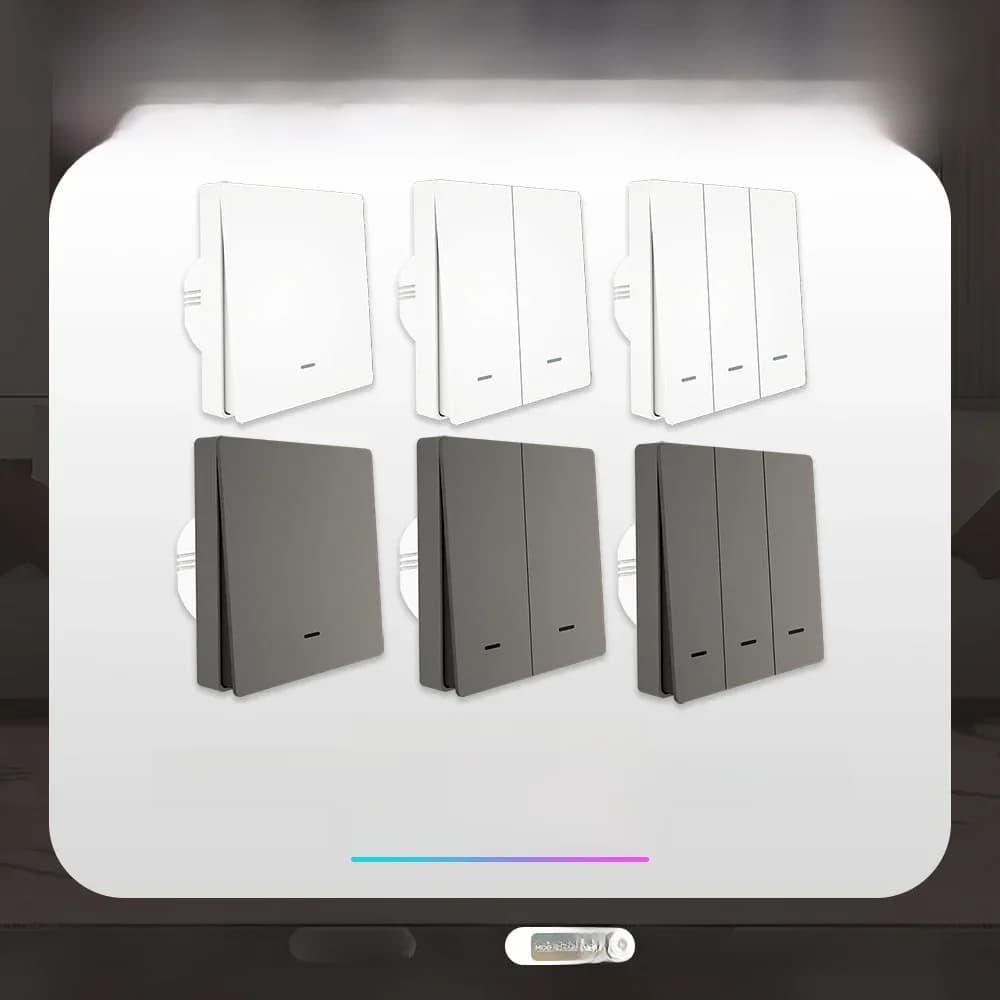 MOES-Joli d'éclairage intelligent Tuya Zigequation, pas de fil de melon al, pas de puzzles, vie nécessaire, 2/3 voies nous-mêmes avec Alexa Google Home 2mqtt
