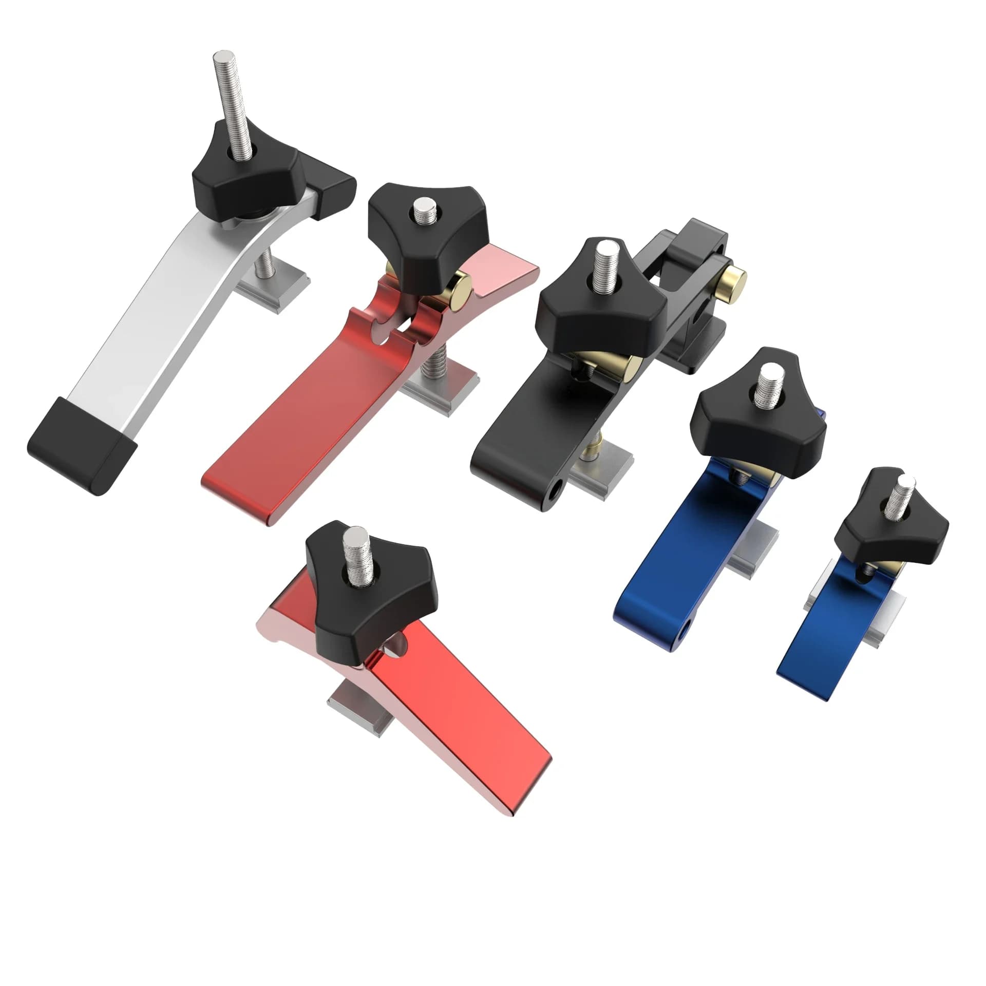 Pince de maintien à action rapide en alliage d'aluminium 30 45, ensemble de pinces à onglet à fente en T pour établi de Table à outils pour le travail du bois