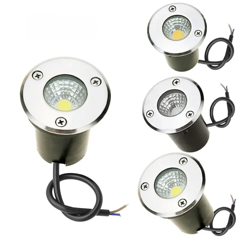Lumière LED Souterraine 3W 5W 10W COB, Lampe de Sol Extérieure, Projecteur de Jardin, Éclairage de Chemin Carré, Encastrable, 85-265V DC12V IP68