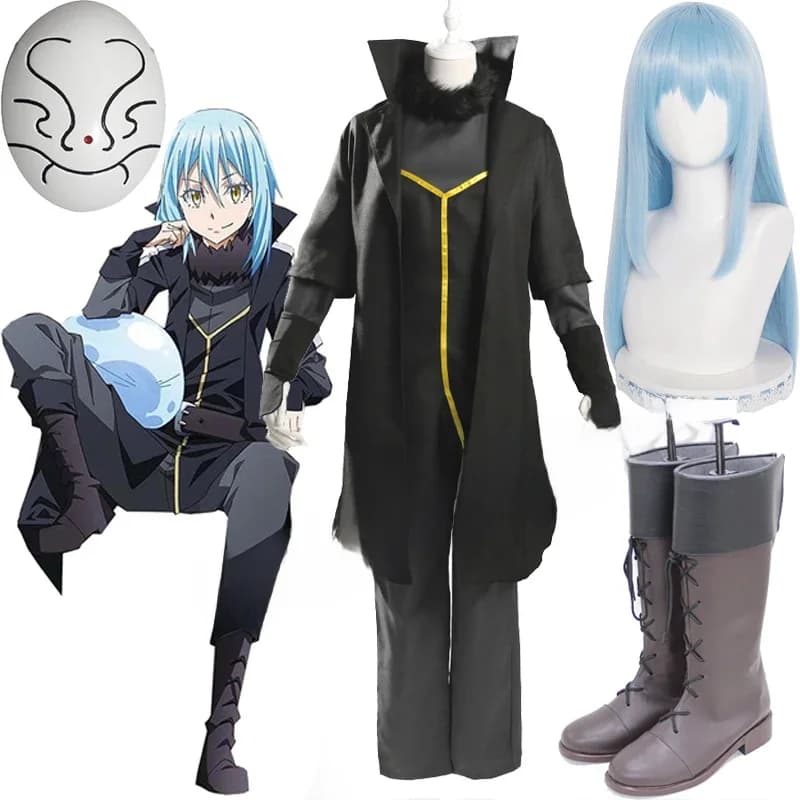 Costume de Cosplay Anime Rimuru Tempest, cette fois je me suis réincarné en Slime, uniforme adulte, accessoires de tenue de perruque trempée