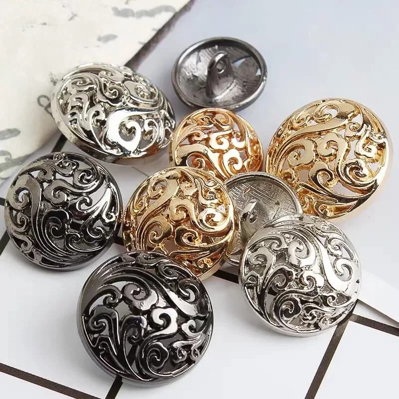 Boutons Vintage en métal doré, 15/20/25mm, pour manteau, matériel de couture, accessoires de couture, boutons pour vêtements, boutons de chemisier à la mode