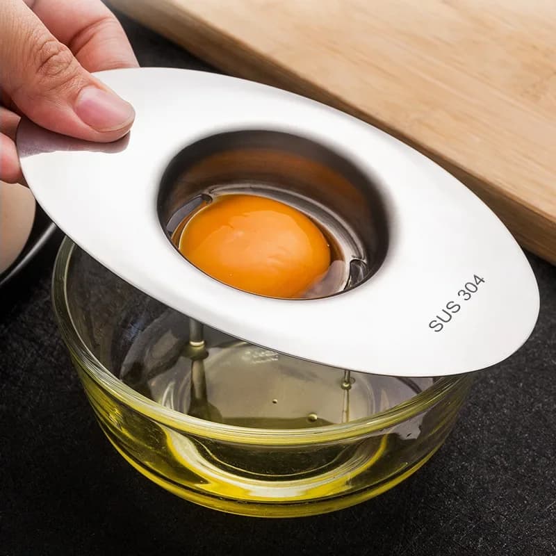 Outils de séparation de blanc d'œuf en acier inoxydable, Gadgets de filtre de jaune d'œuf, accessoires de cuisine, entonnoir de séparation, cuillère, outil de séparation d'œufs