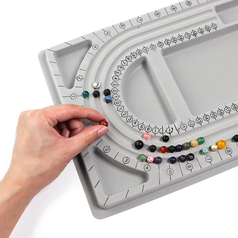 Louleur – planche de perles floquées pour Bracelet, collier, plateau, accessoires de perles, outils de mesure, artisanat pour la fabrication de bijoux, bricolage