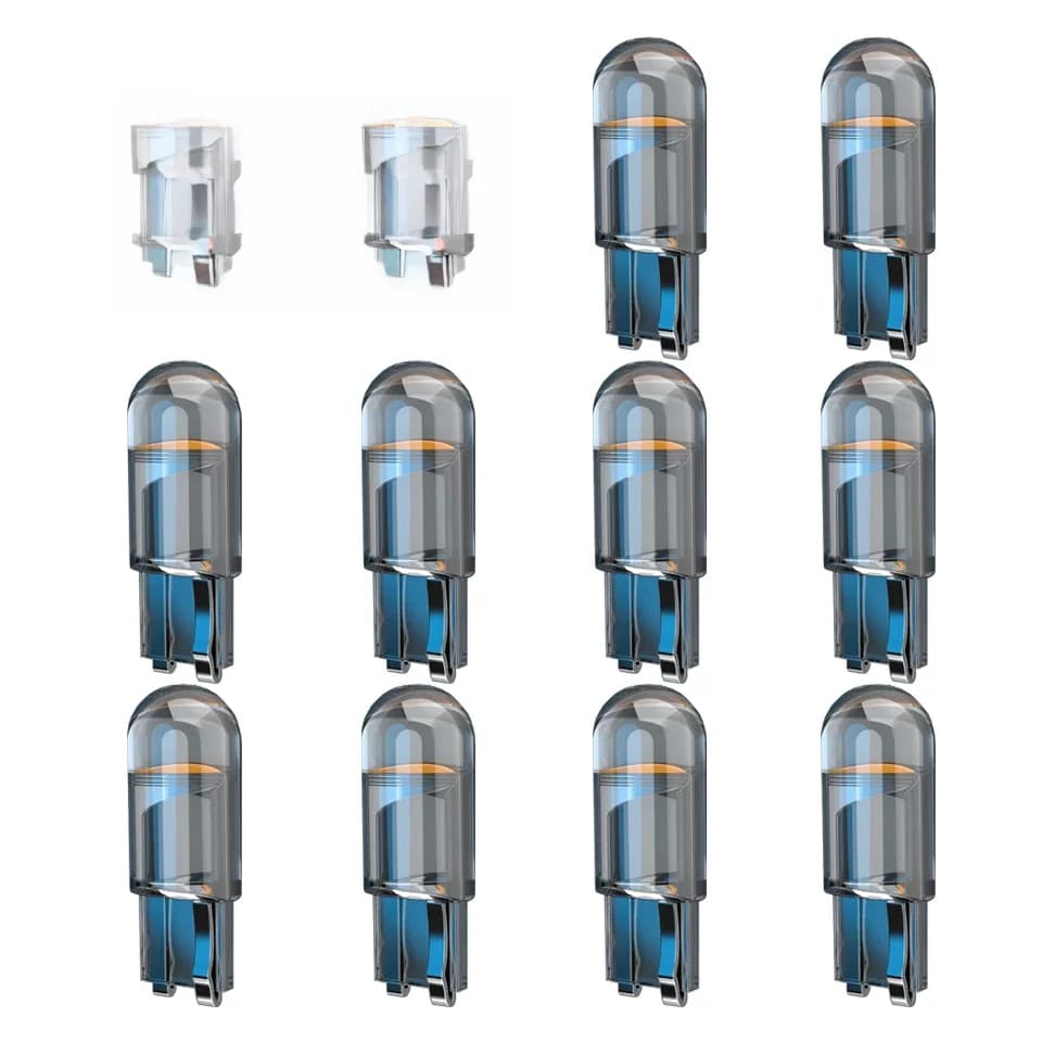 10x2021 plus récent W5W Led T10 voiture lumière COB verre 6000K blanc Auto Automobiles plaque d'immatriculation lampe dôme lire DRL ampoule Style 12V