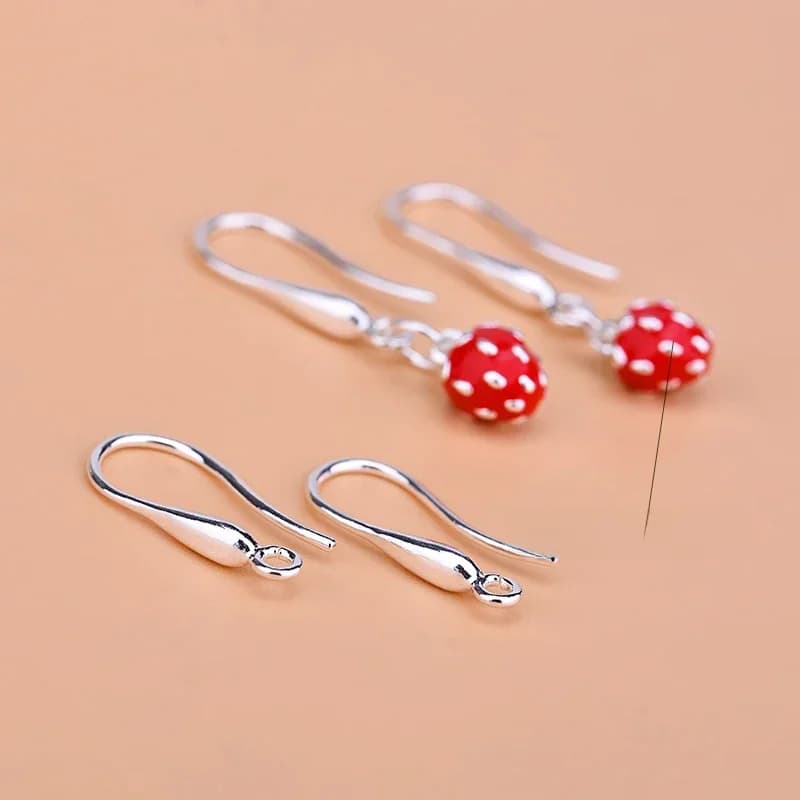 Boucles d'oreilles en argent regardé S925 pour femmes, accessoires de crochet d'oreille semi-finis, matériel de bricolage fait à la main