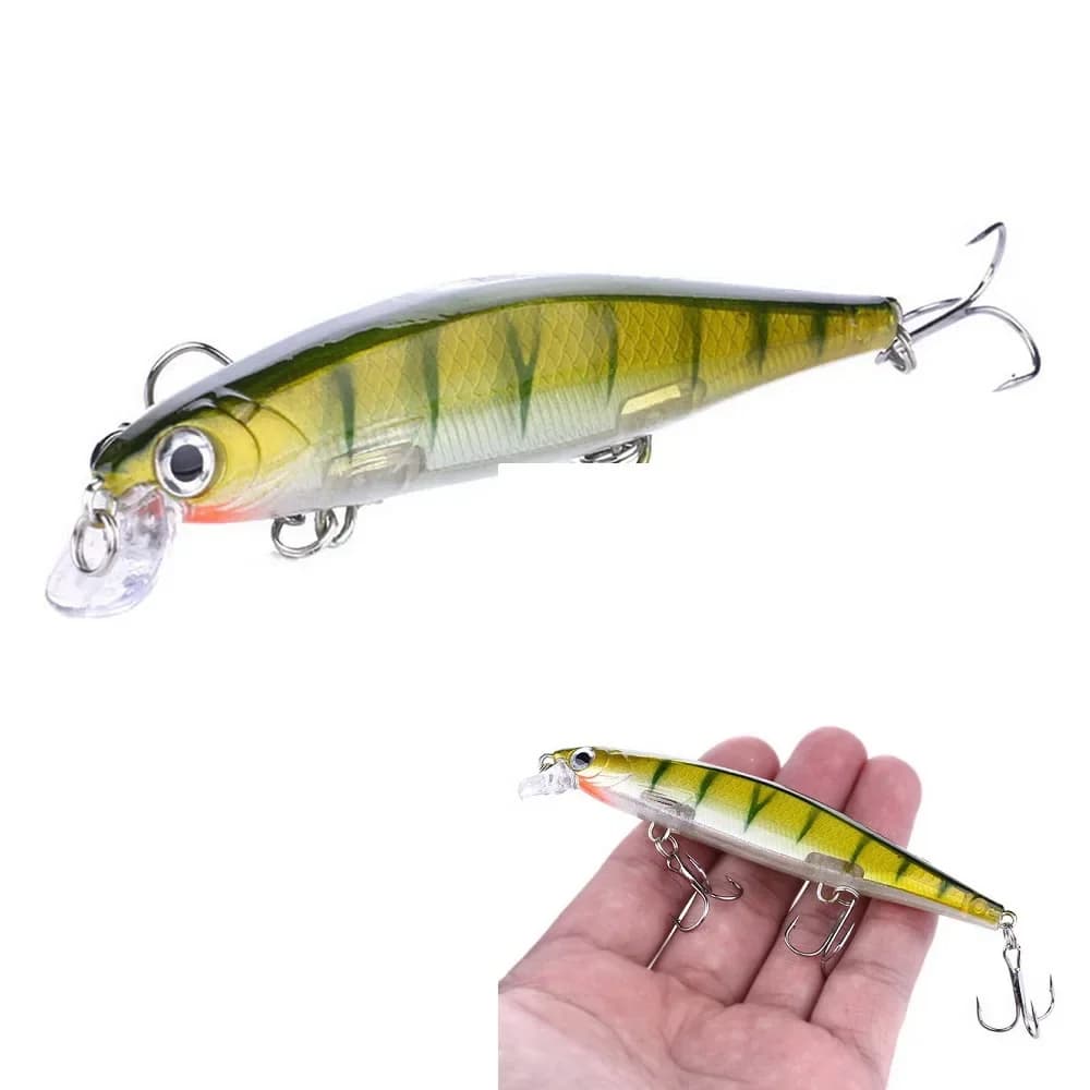 Leurre méné rigide de type poisson nageur avec langue courte, appât Élidéal pour la pêche au bar ou au brochet, 110mm, 13g
