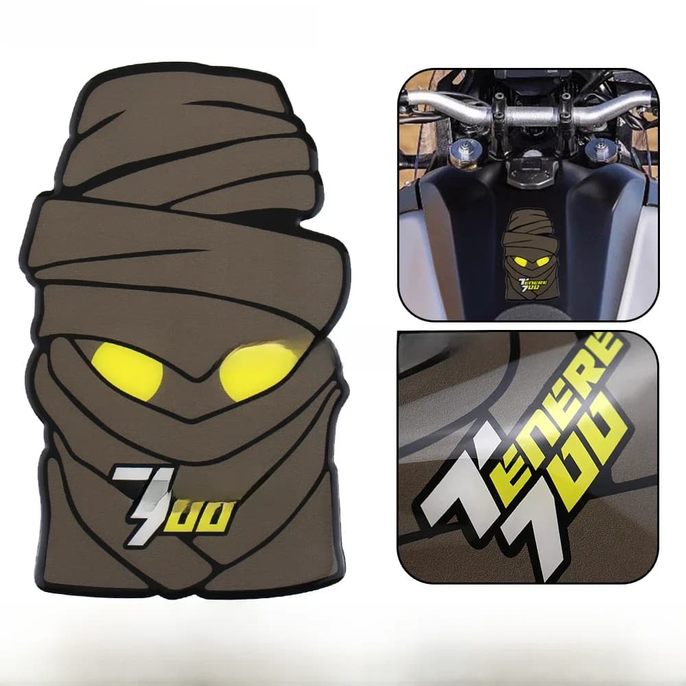 Autocollants de tampon de réservoir de carburant en Gel de bord 3D pour moto, accessoires de protection pour réservoir de gaz et de carburant et d'huile, autocollants pour Yamaha Tenere 700 Tenere700