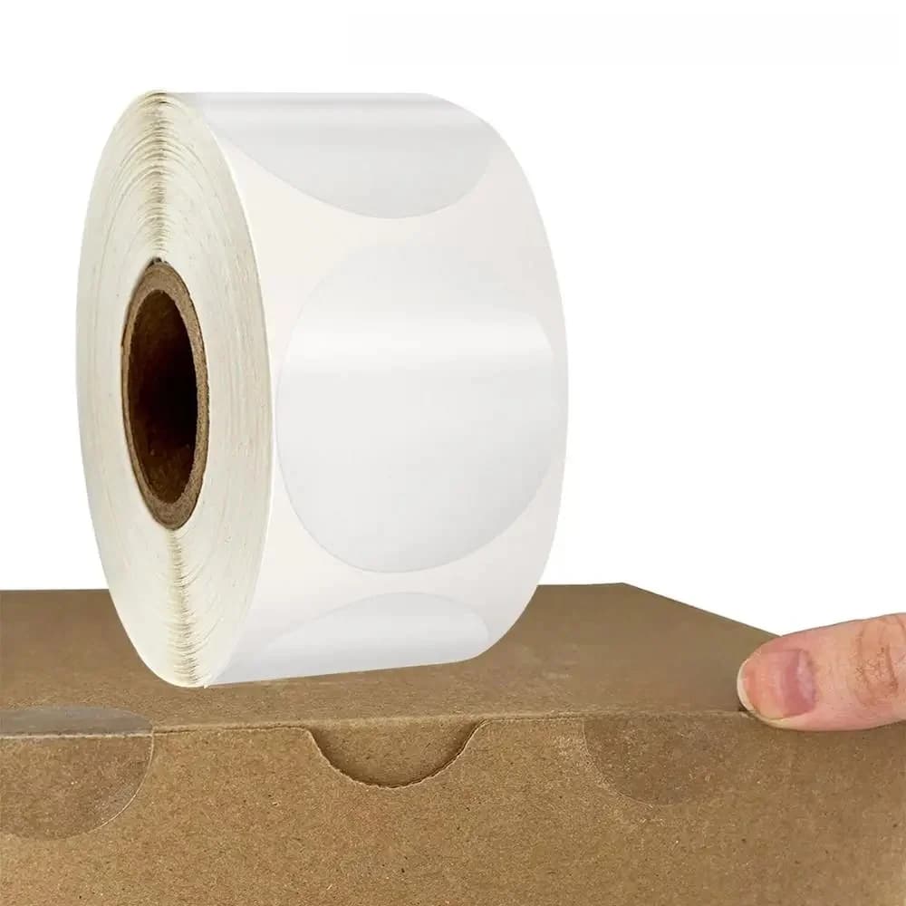 Étiquettes autocollantes transparentes en PVC, 500 pièces, 1 pouce, pour sceau d'emballage professionnel, fourniture de papeterie adhésive