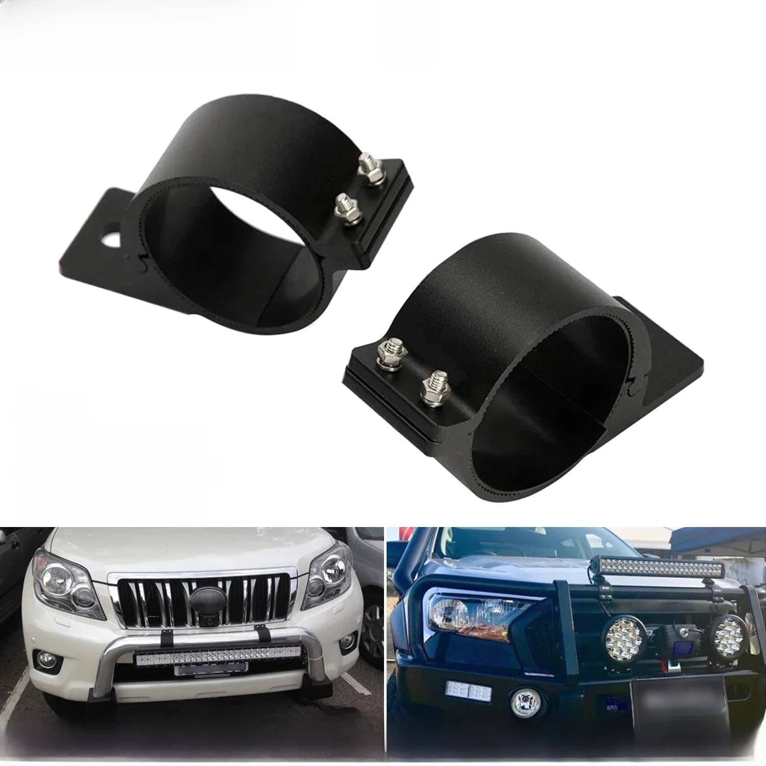 Offroad SUV 2 "2.5" 3 "49-81mm barre de taureau LED barre lumineuse de travail pinces de montage pour Jeep 4x4 camion UAZ UTV ATV supports de projecteur