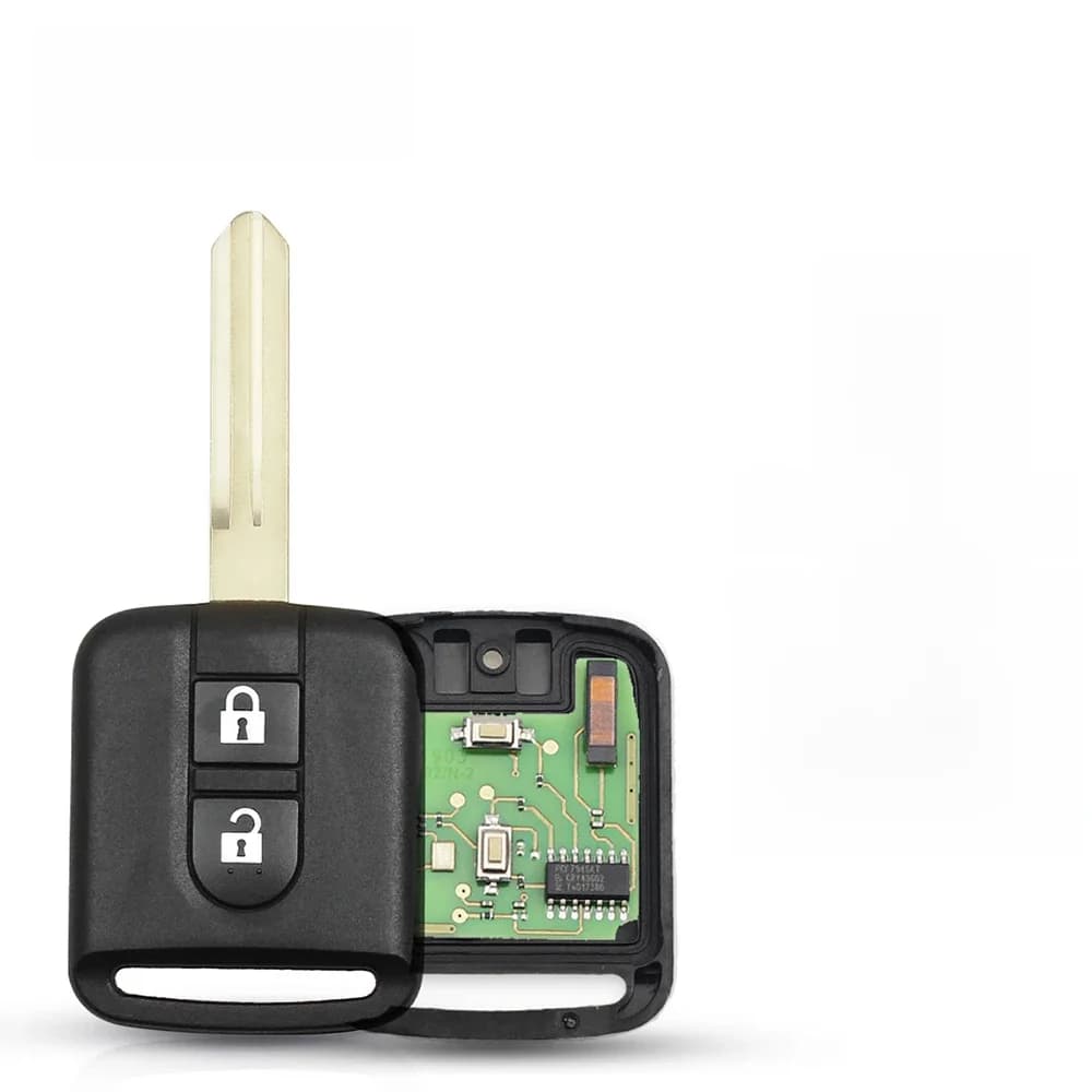 EllYYOU Clé de voiture à distance pour Nissan Elgrand X-TRAIL Qashqai Navara Micra Note NV200 5WK4 876/ 818 433MHz ID46 Clé à puce 2 boutons