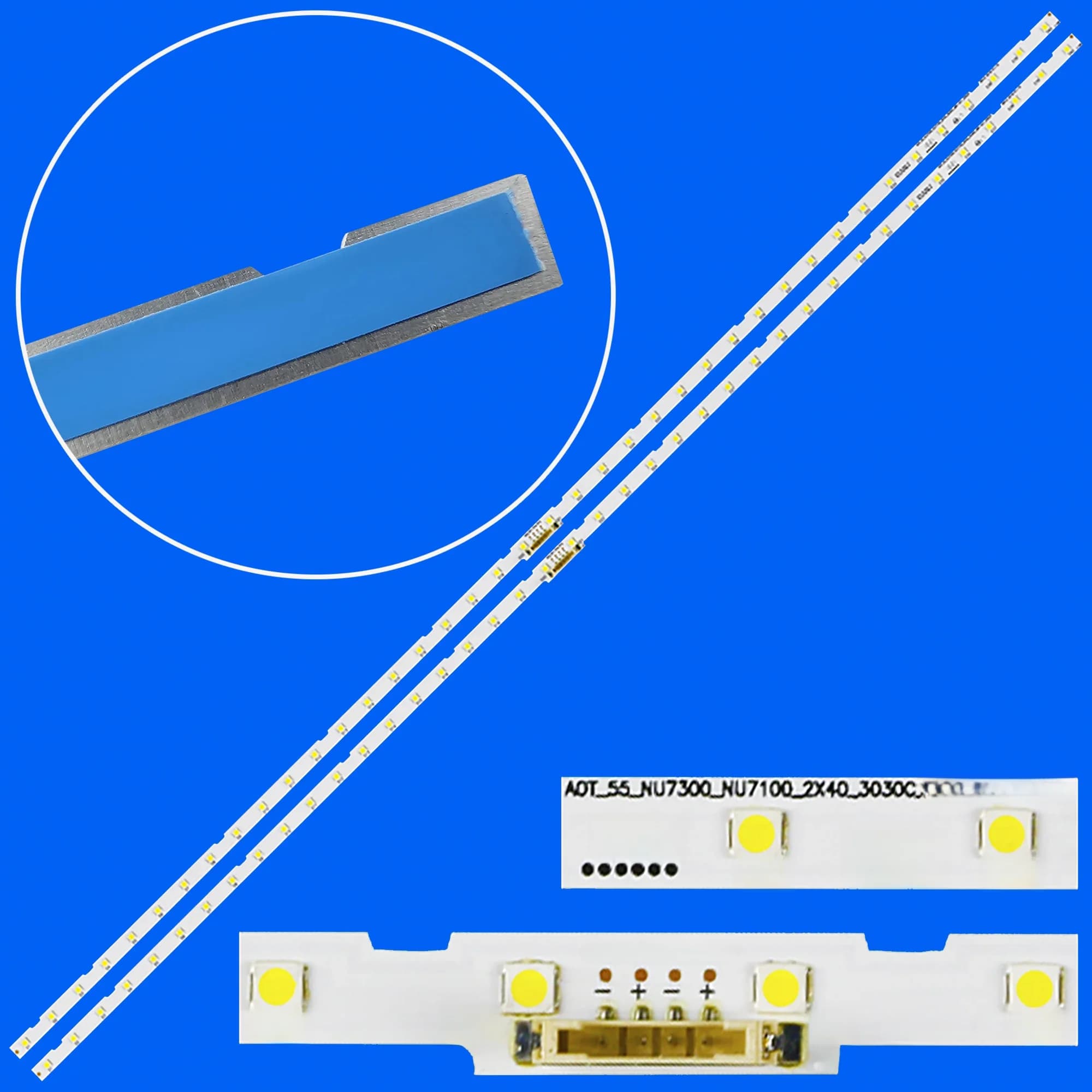 Bande de rétroéclairage LED pour 55NU7100 UN55RU7100 UE55NU7100 UE55N5540AU UE55NU7023 UE55NU7500 UE55NU7092 UE55NU7090 BN96-46033A