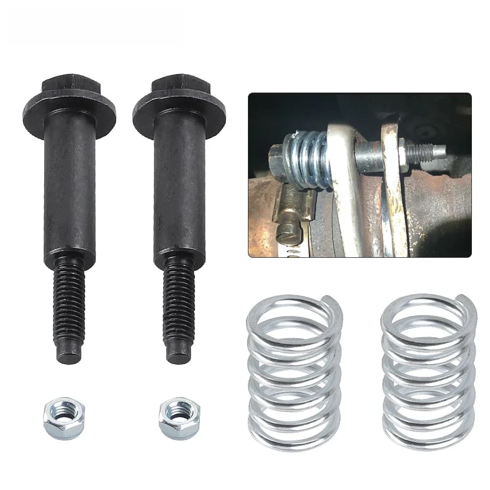 Boulons d'échappement universels en alliage d'aluminium pour voiture et écrou à goujon à ressort M8 * 1.25, Kit d'échappement de marche 35129, Kit de réparation pour silencieux