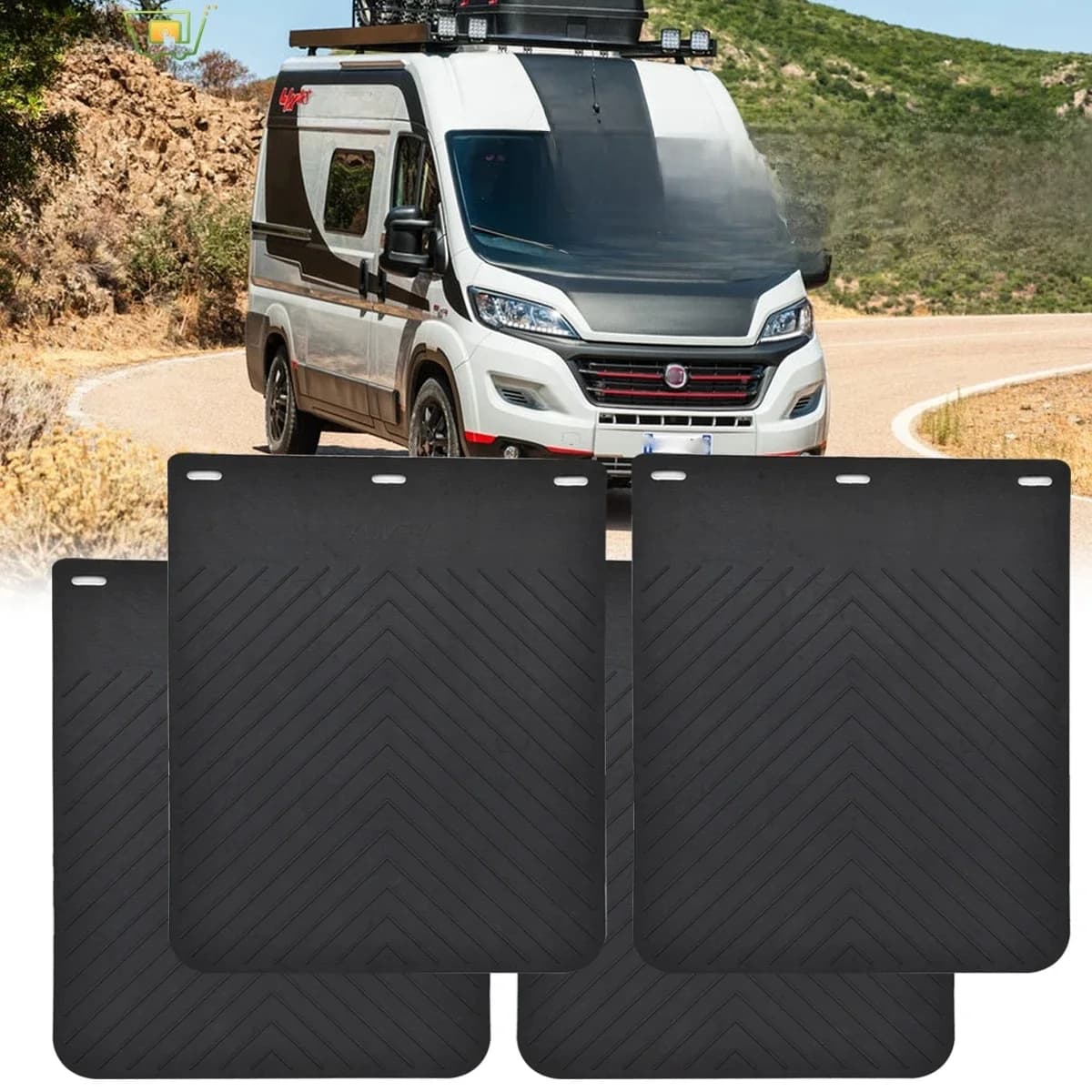 Garde-boue avant et arrière pour Fiat Ducato, garde-boue, garde-boue, Fiat Ducato, cristaux, pull, citations, KIT Boxer Hurhome, camping-car
