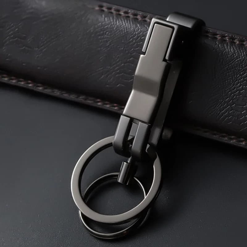 Ceinture haut de gamme tendance pour hommes, anneau de boucle de clé de voiture, créatif, Simple, taille, retenue, Durable, avec serrure, porte-clés de sécurité