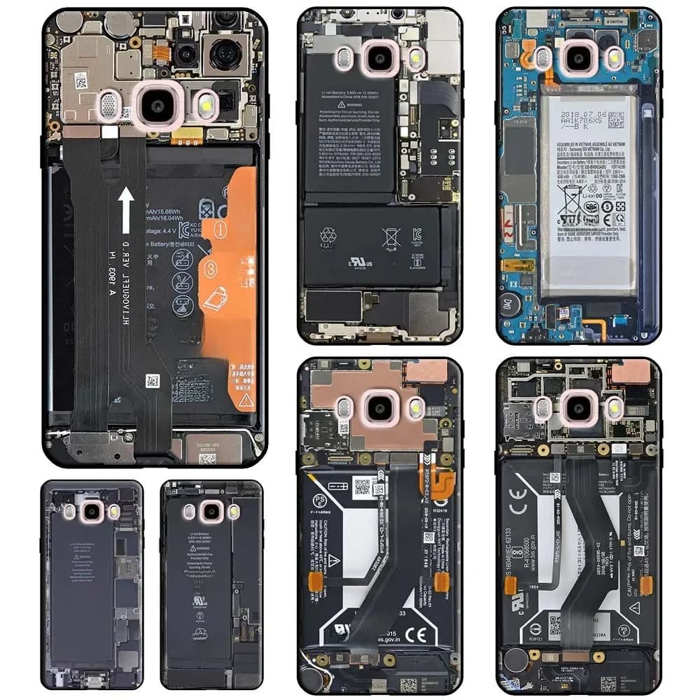 Circuit imprimé de carte mère pour Samsung Galaxy J1 J3 J5 J7 2016 A6 A8 J4 J6 Plus J8 A7 A9 2018 A3 A5 2017, coque de téléphone