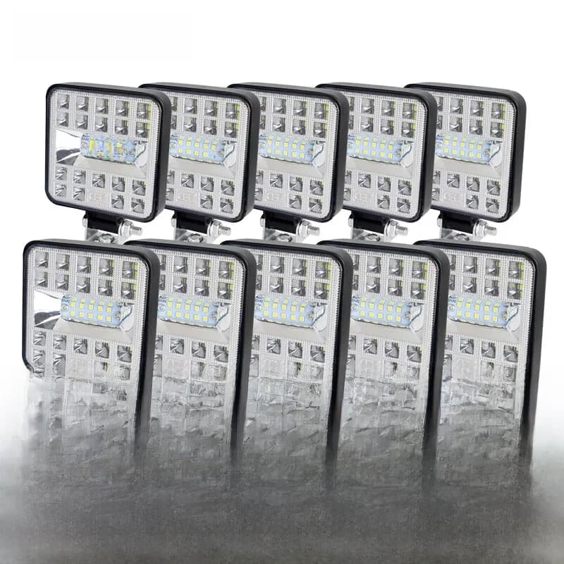 Projecteur de travail LED pour voiture, faisceau combiné 3030 SMD 87 Watts, Spot d'inondation Super lumineux 6500K DC 12-24 Volts, projecteurs pour camion 4x4 4WD
