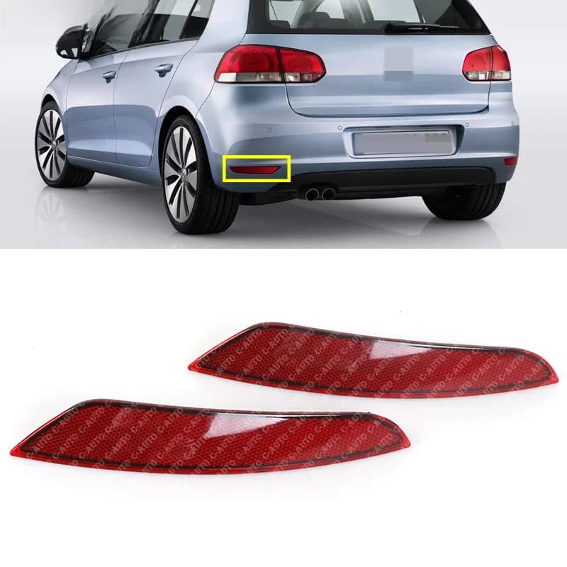 Lampes de réflecteur de pare-chocs arrière de voiture, Volkswagen Golf 6, 2009, 2010, 2011, 2012, 2013, style de voiture, feu arrière sans ampoules
